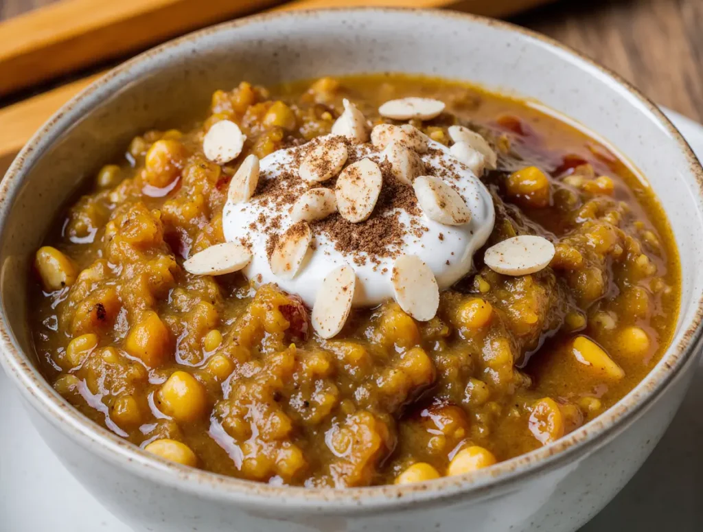 Warm Spiced Pumpkin Oatmeal