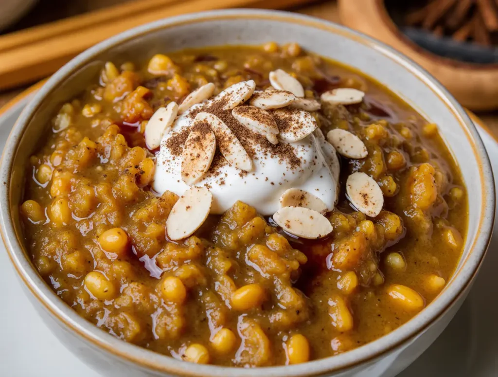 Warm Spiced Pumpkin Oatmeal