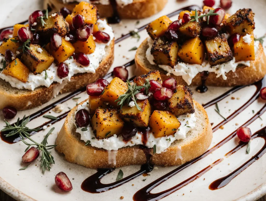 Butternut Squash and Apple Bruschetta