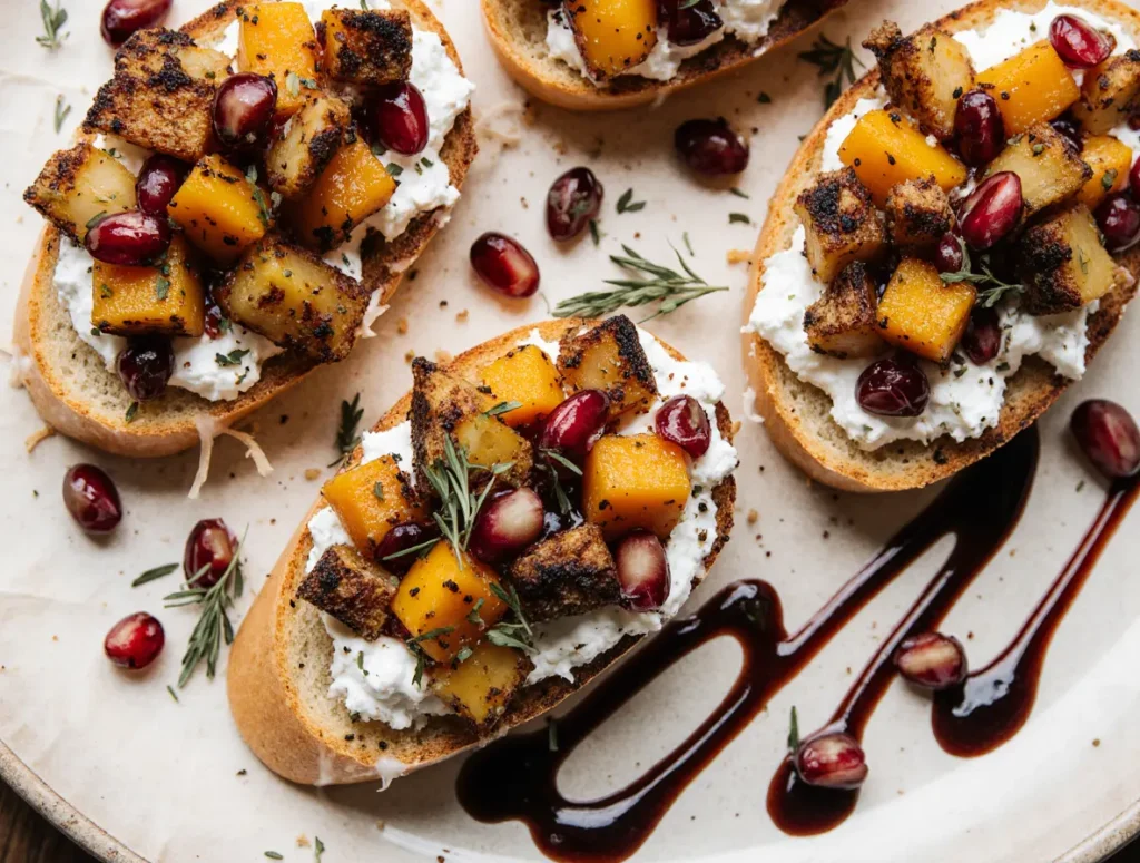 Butternut Squash and Apple Bruschetta