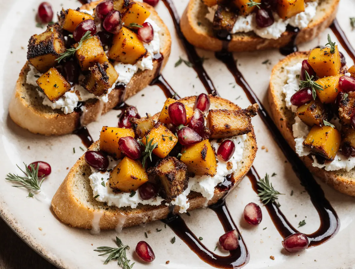 Butternut Squash and Apple Bruschetta