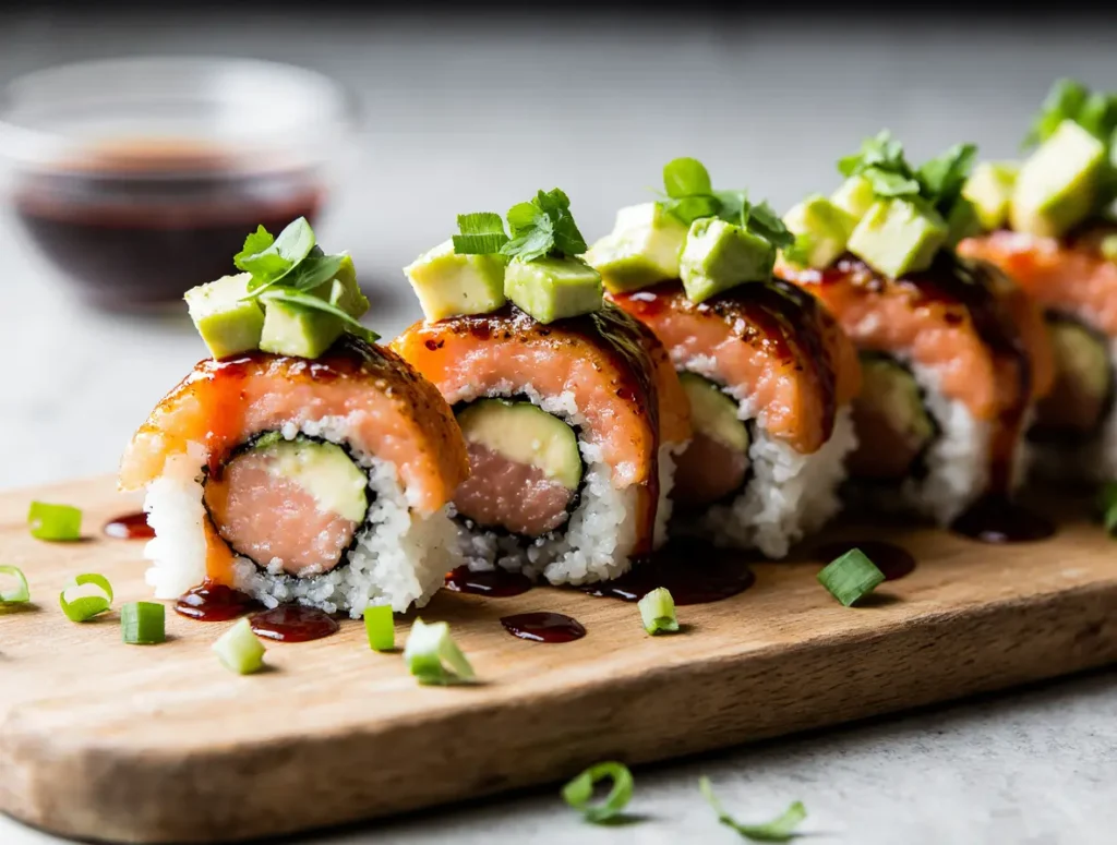Spicy Salmon Sushi Bake