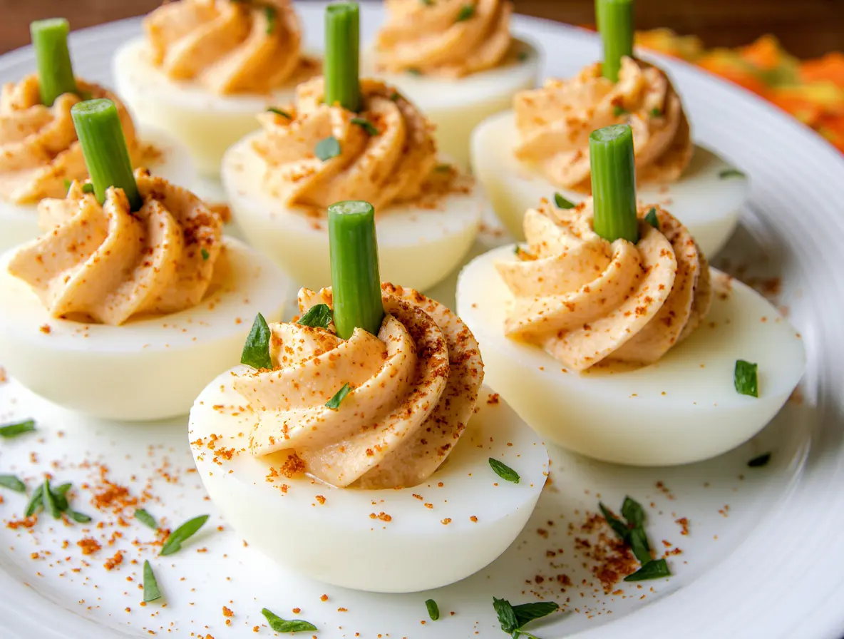 Pumpkin Patch Deviled Eggs