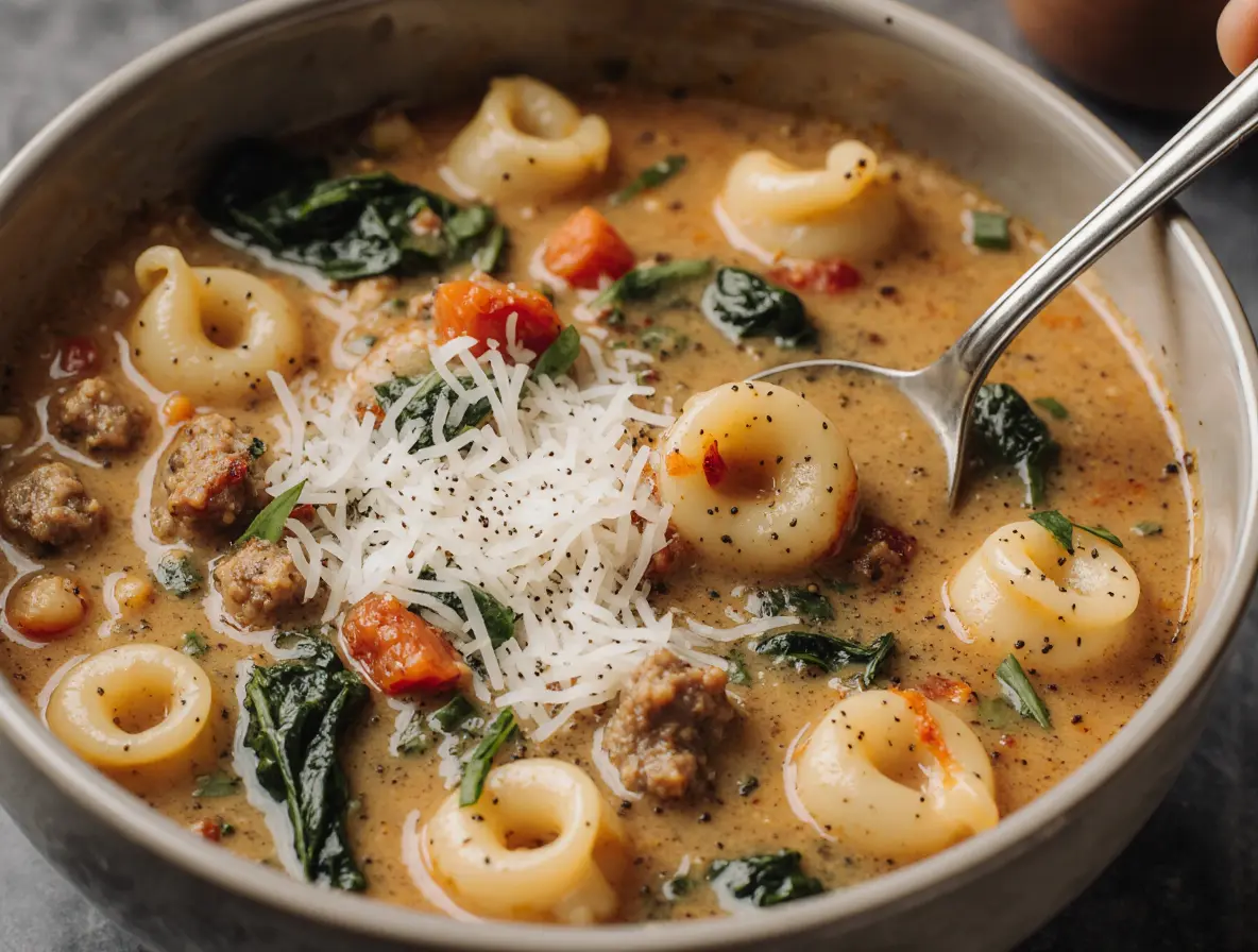 Autumn Tortellini Soup With Sausage
