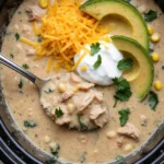 Creamy Crockpot White Chicken Chili