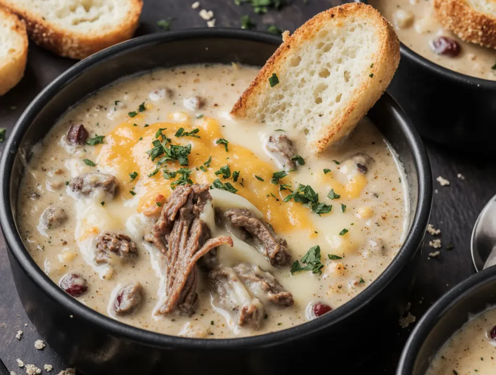 Philly Cheese Steak Soup