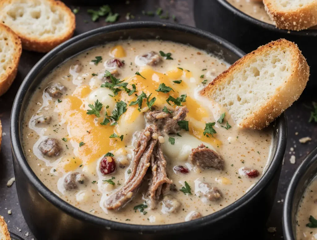 Philly Cheese Steak Soup
