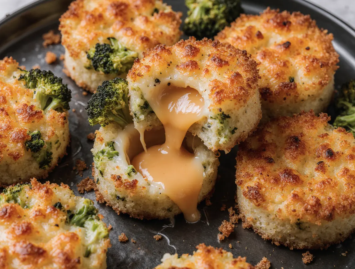 Crispy Broccoli Cheese Rounds