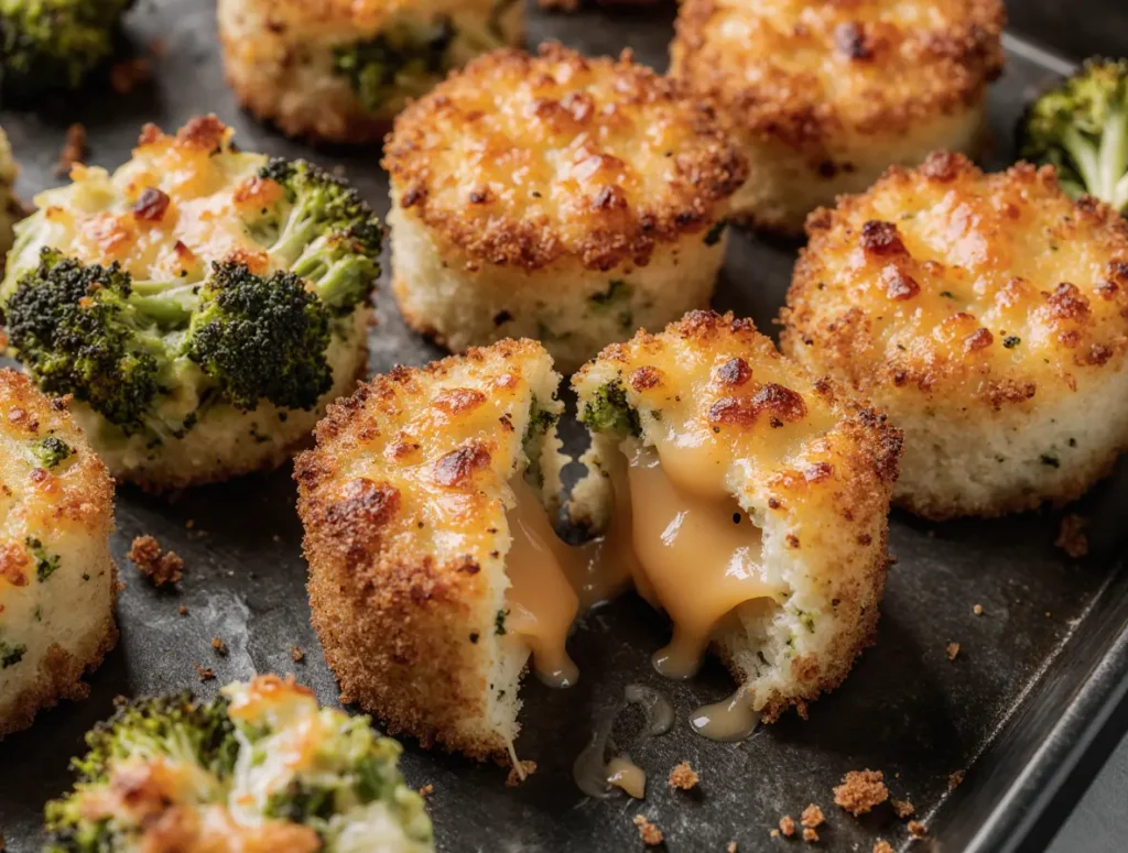 Crispy Broccoli Cheese Rounds