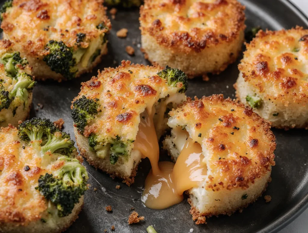 Crispy Broccoli Cheese Rounds