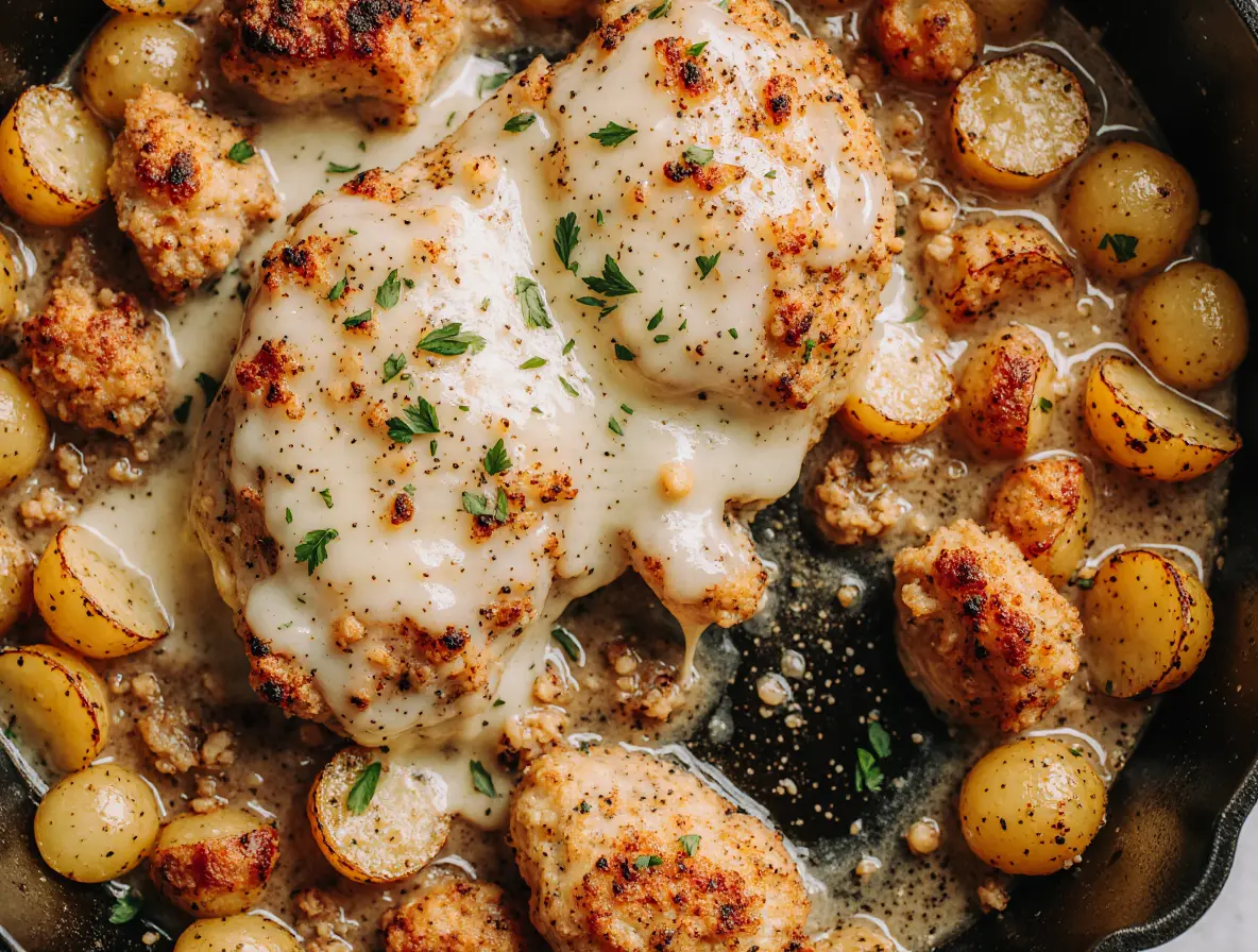 Garlic Parmesan Chicken and Potatoes