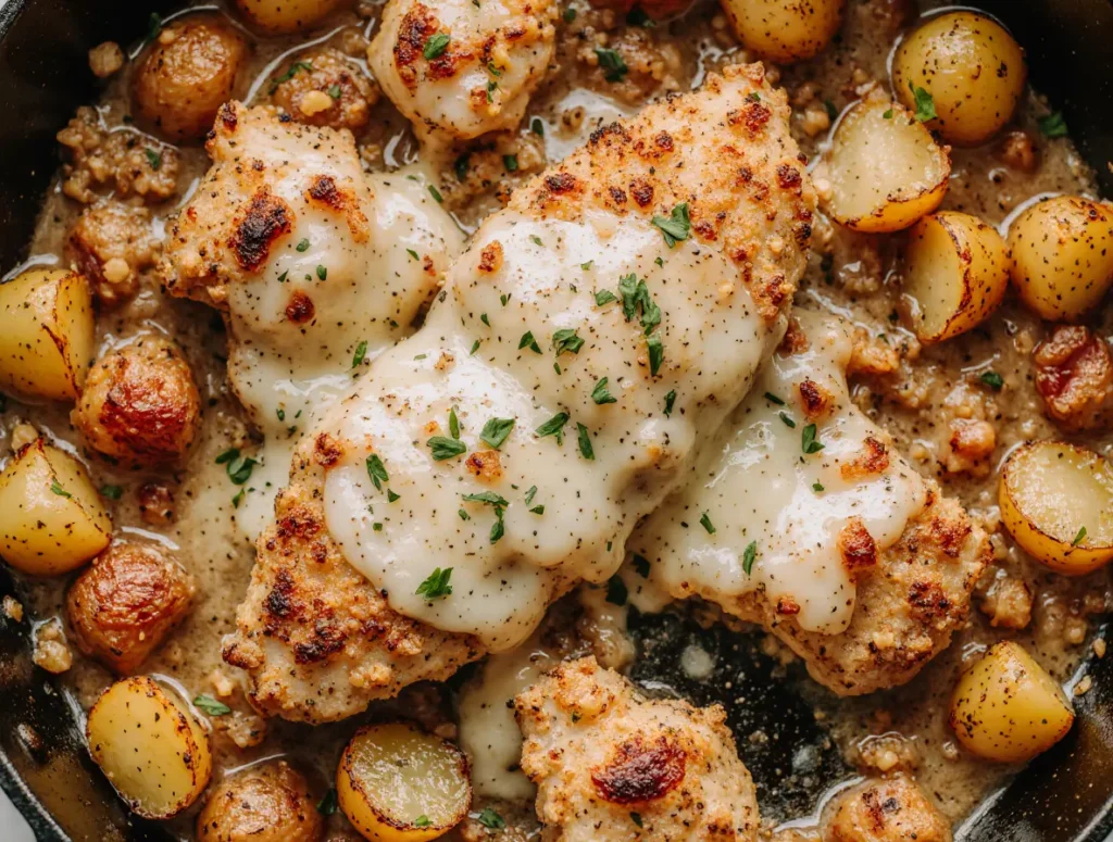 Garlic Parmesan Chicken and Potatoes