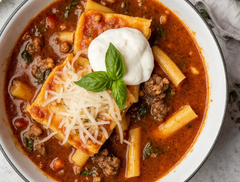 One Pot Lasagna Soup