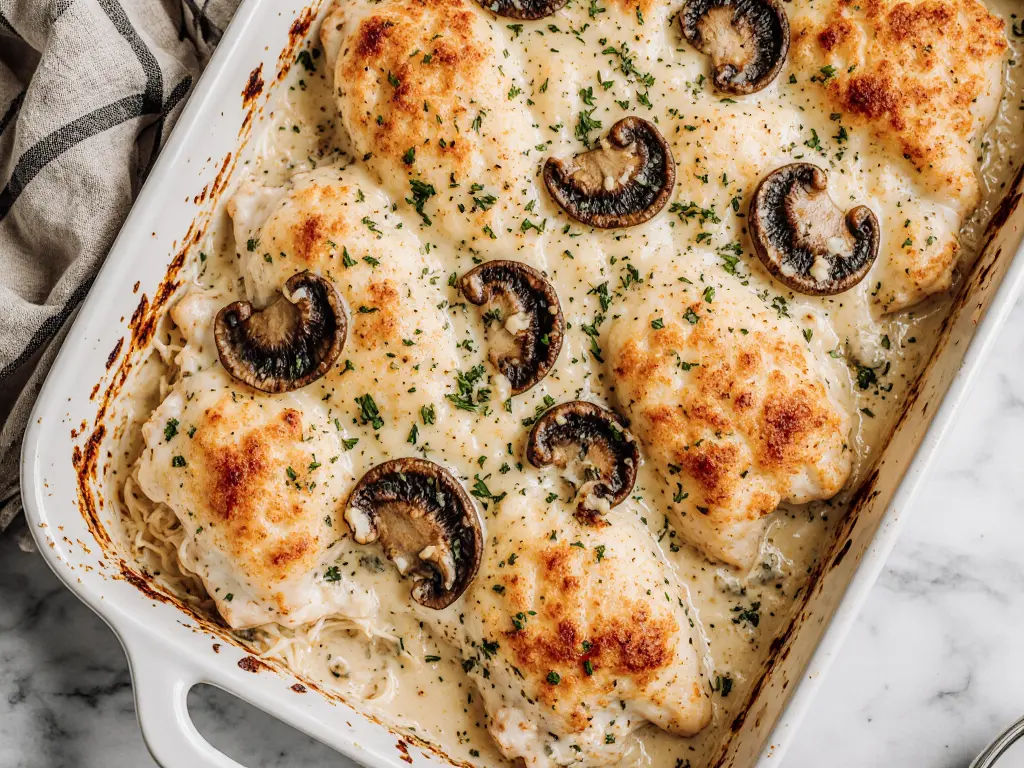 Keto Mushroom Chicken Casserole