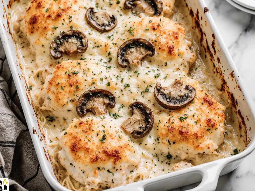 Keto Mushroom Chicken Casserole