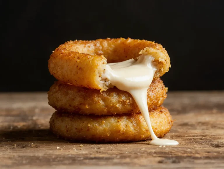 Cheesy Stuffed Mozzarella Onion Rings