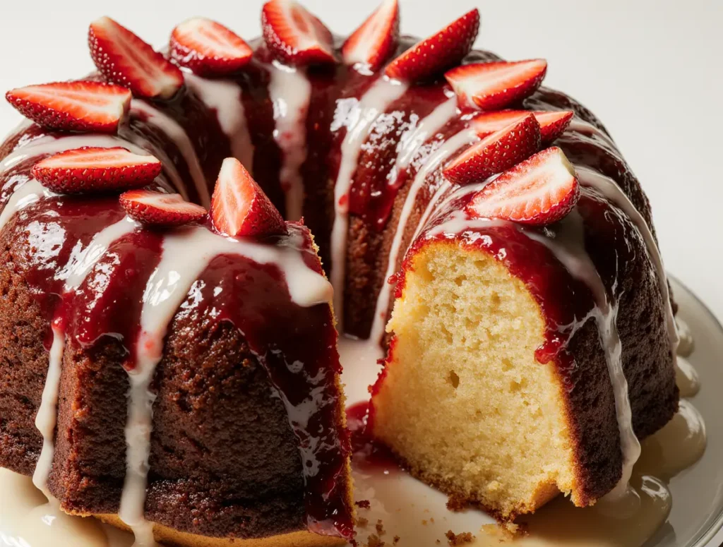 Strawberry Pineapple Pound Cake