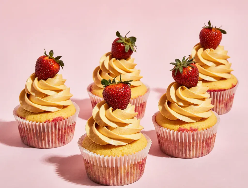 Strawberry Mango Cupcakes