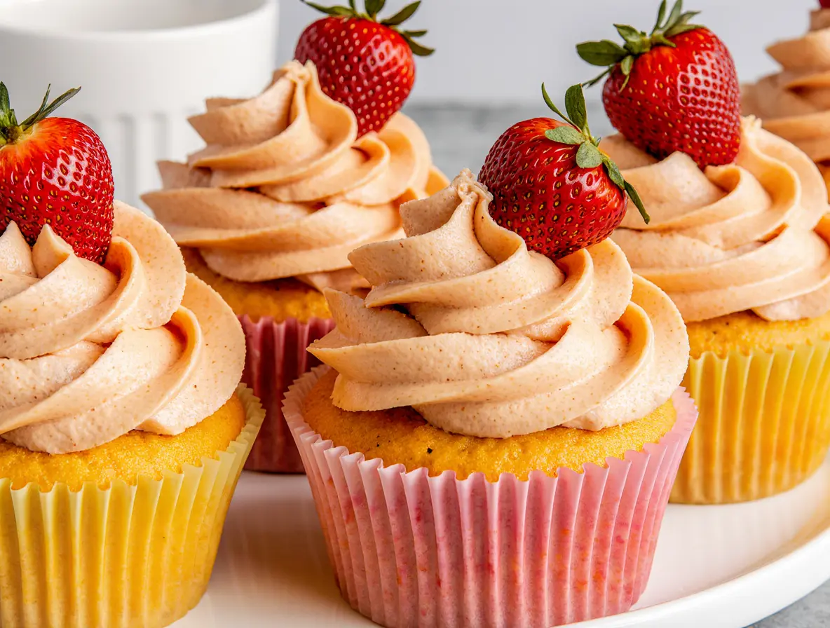Strawberry Mango Cupcakes